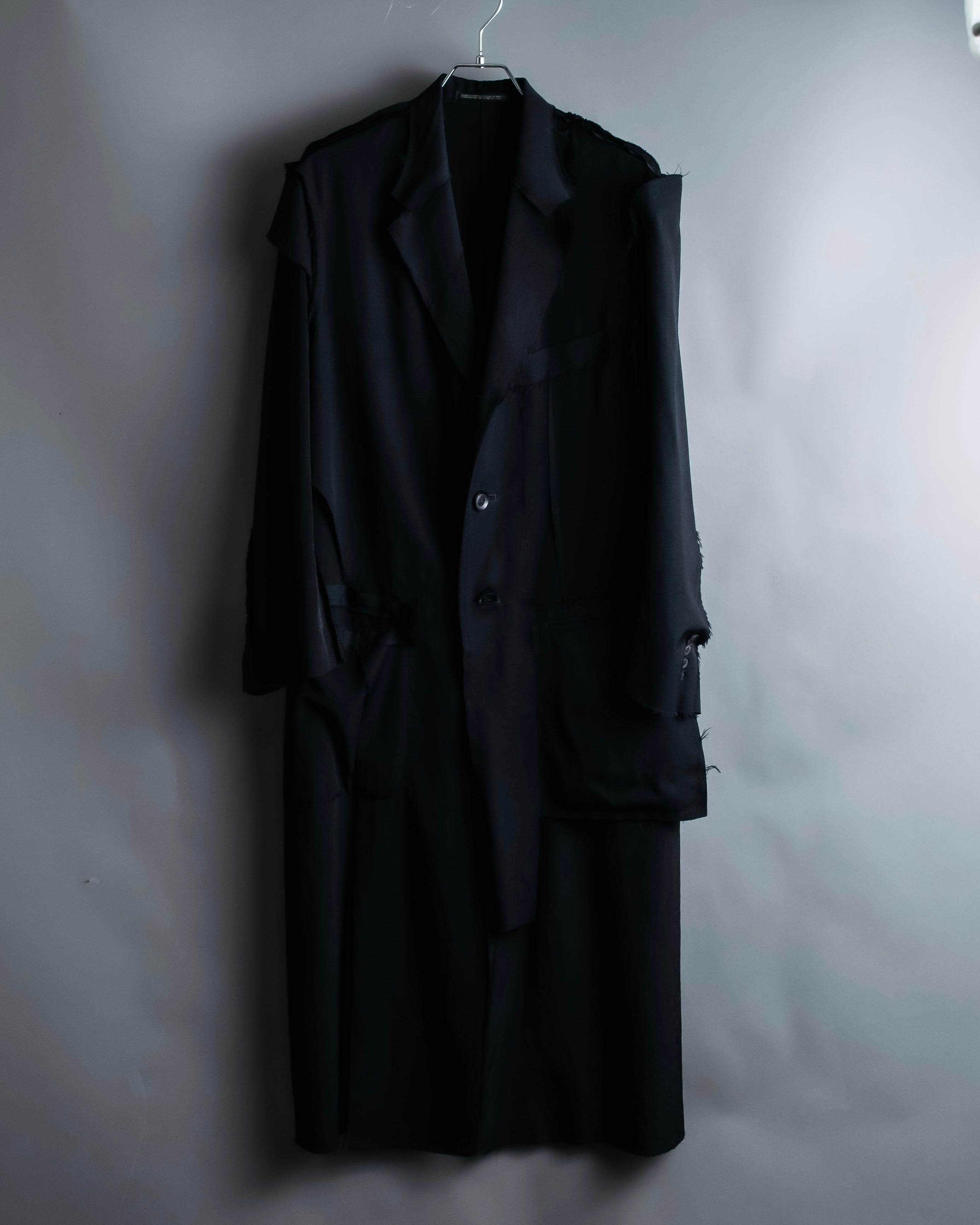 "B Yohji Yamamoto" Inside-out design super long shirt coat