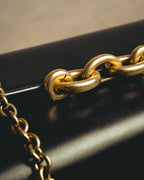 -SPECIAL- “Saint Laurent” 20’s Le Maillon smooth leather chain wallet