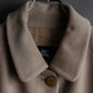 "BURBERRY" Angora mix mid length stand up collar coat