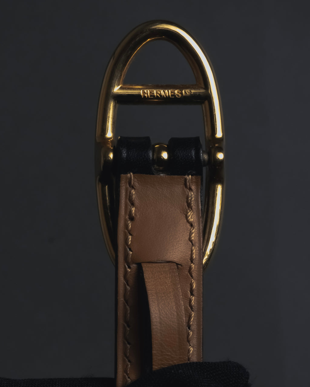 "HERMES" Chaine d'Ancre motif buckle leather belt