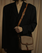 "CELINE" 80’s macadam canvas shoulder bag
