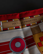 "HERMES" Carre 90 volt et pirouette silk scarf