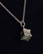 "Tiffany&Co" Roman numeral atlas cube silver necklace