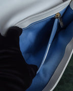 "Salvatore Ferragamo" Gancini motif structured white leather bag