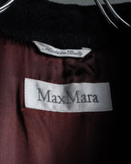 "Max Mara" 90's White tag tailored collar angora mix coat