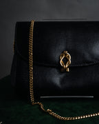 –SPECIAL– “GUCCI” 80’s crest chain shoulder bag