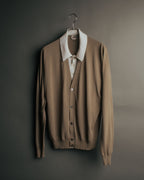 -SPECIAL- “HERMÈS” 90’s-00’s Trompe l’oeil cotton knit cardigan