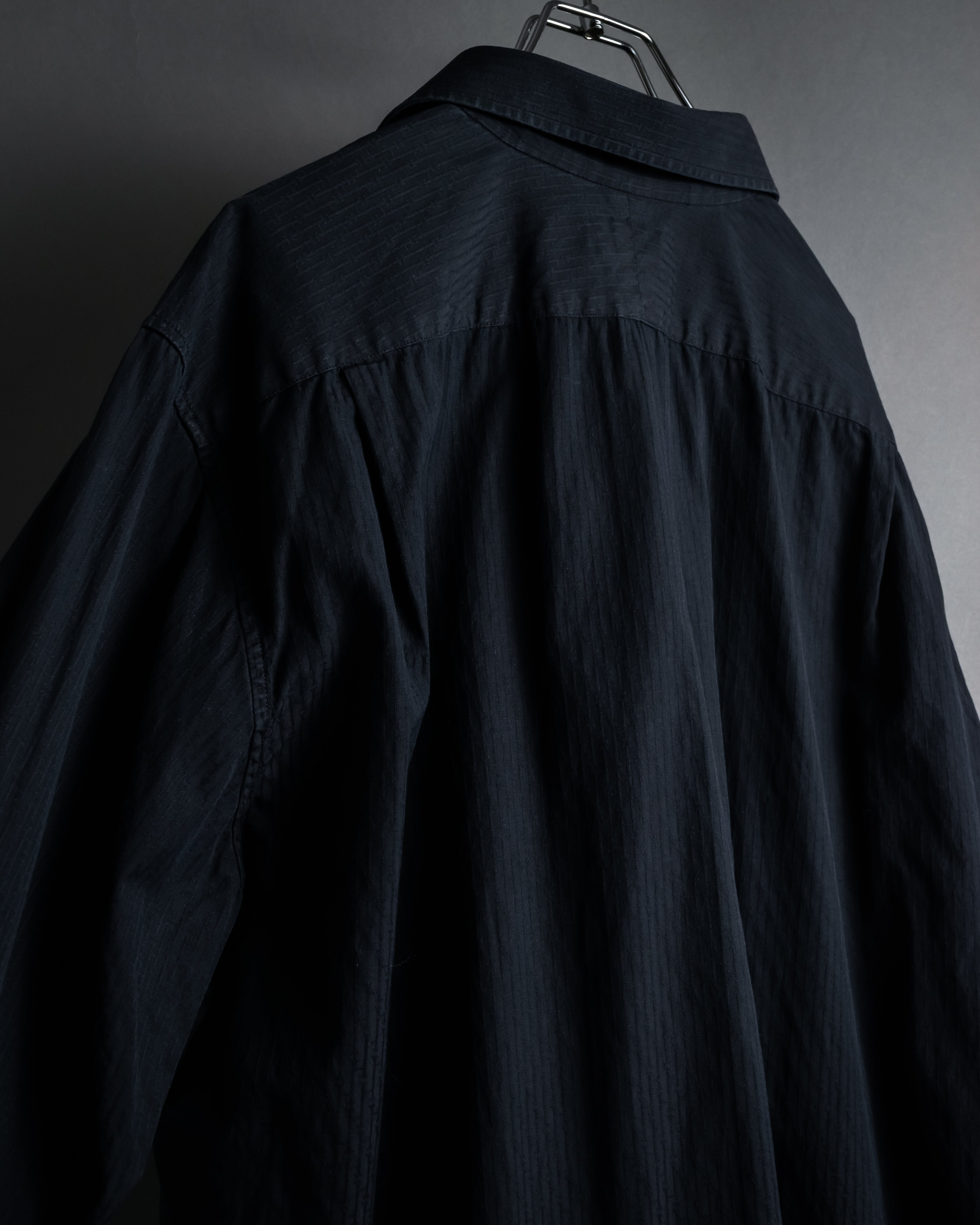 "HERMES" 90’s H-jacquard selier button shirt