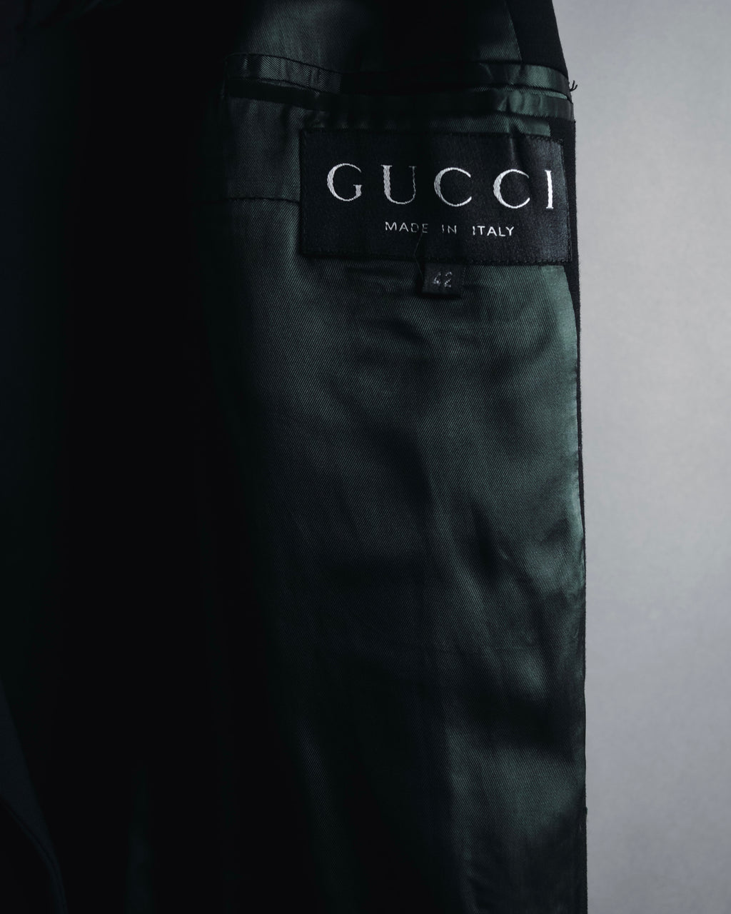 "GUCCI" 90’s-00’s minimalist asymmetrical wooljacket
