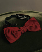 “Christian Dior” Late 80’s-90’s monsieur burgundy satin bow tie