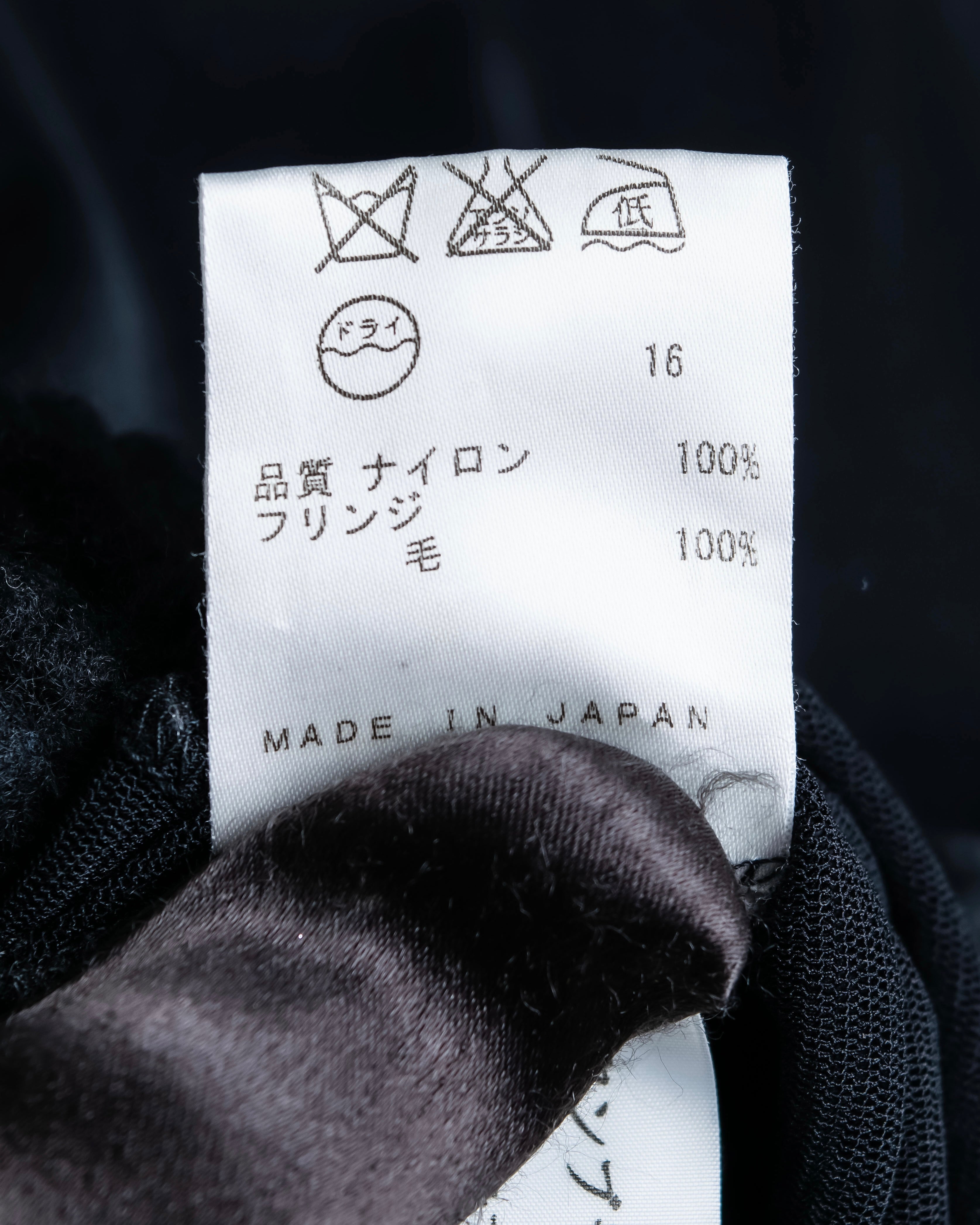 “Jean Paul Gautier” Fringe detailed  asymmetry shear top