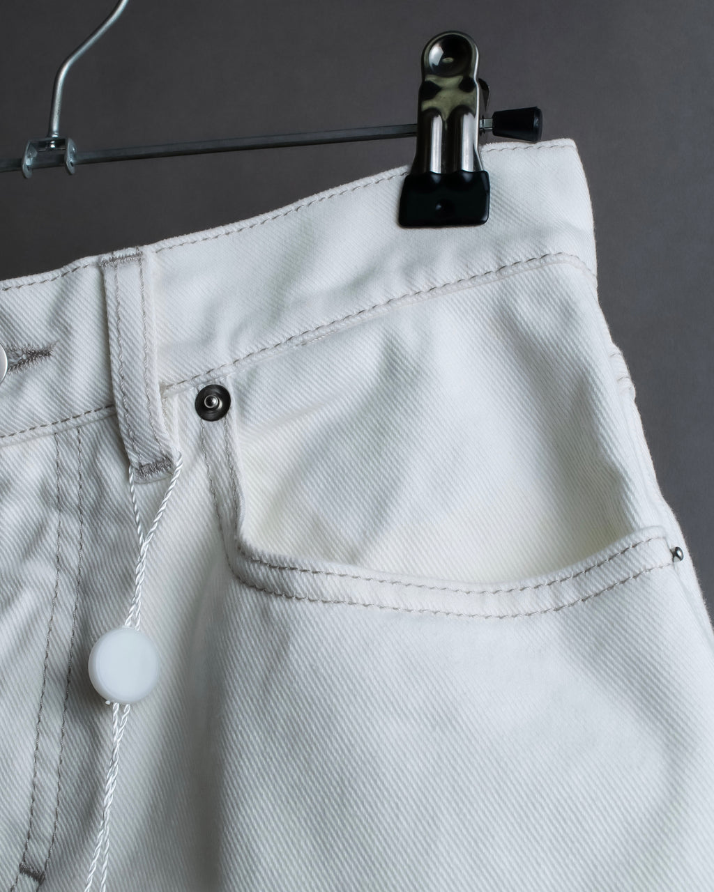 "MAISON MARGIELA" 21SS Washed raw cut flared cropped denim pants