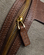 "GUCCI" Charlotte whipstitch hobo leather shoulder Bag