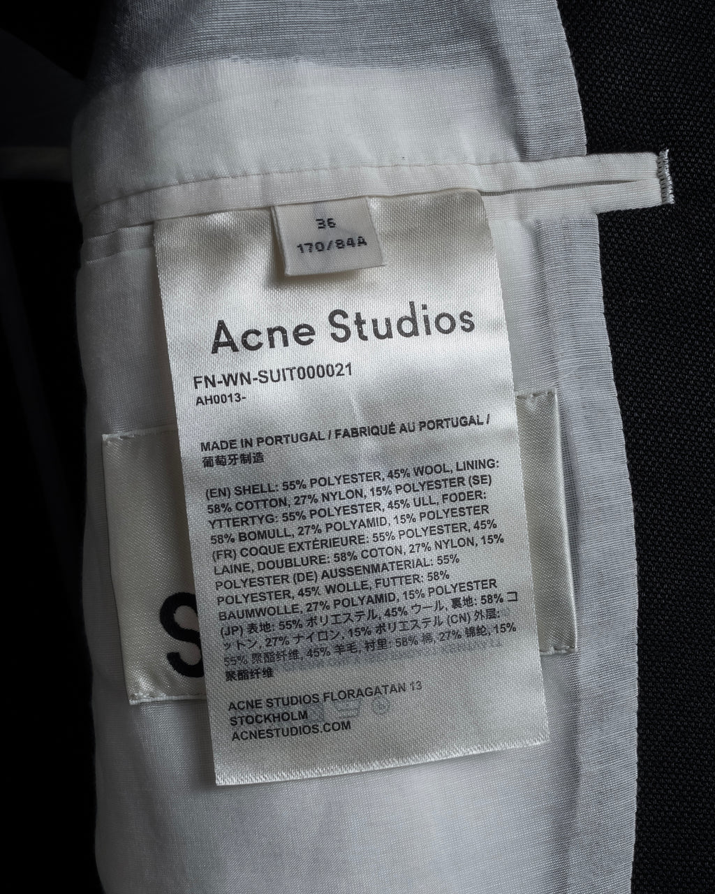 "Acne Studios"  Structured details Wide tailored jacket