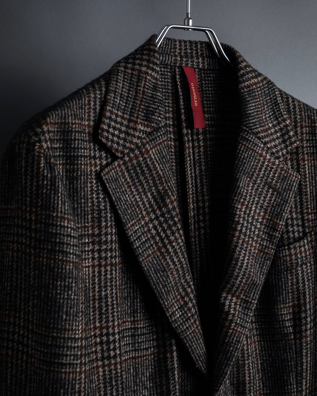 "Ernesto" Glen plaid flannel tailored jacket