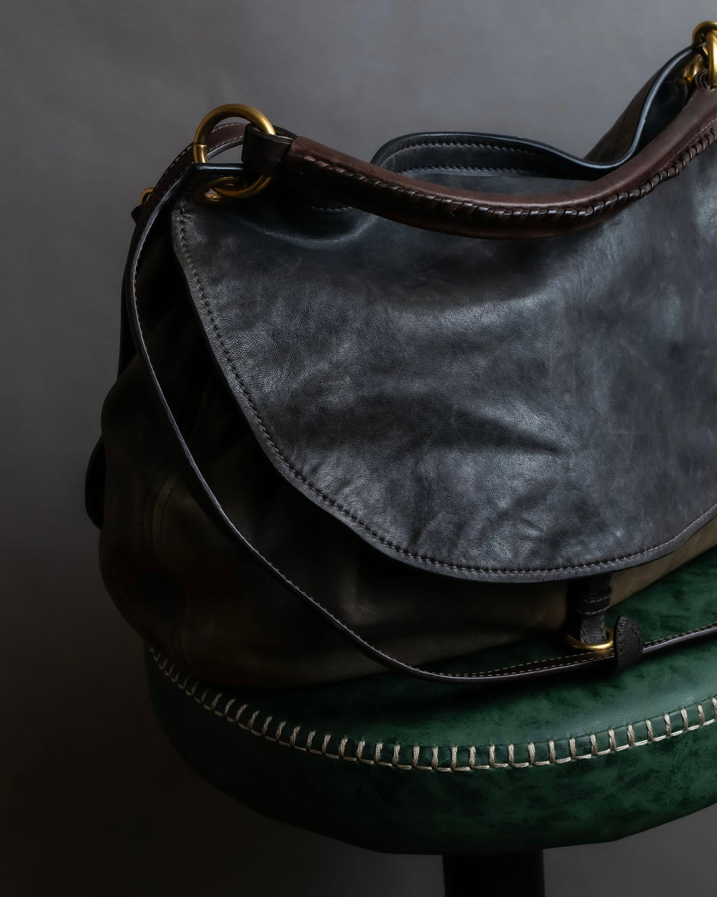 "MIU MIU" Overflap gold Parts design 2-way bag