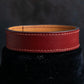 "HERMES" Margiela period burgundy leather bracelet