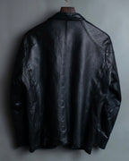 Leather Diagonal Single Jacket