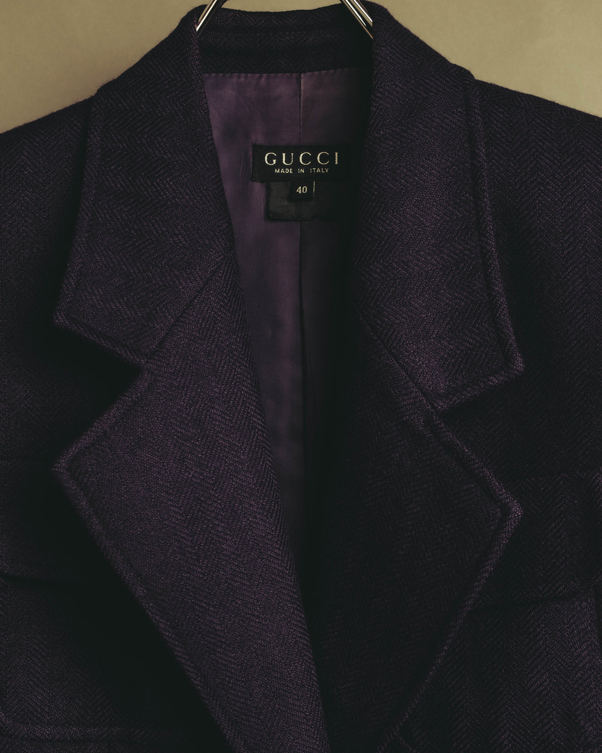 –SPECIAL– “GUCCI” 80’s-90’s Sculptural tailored blazer with gold buttons
