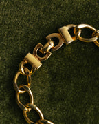 "Christian Dior" 90's Gold tone rhinestone chain bracelet