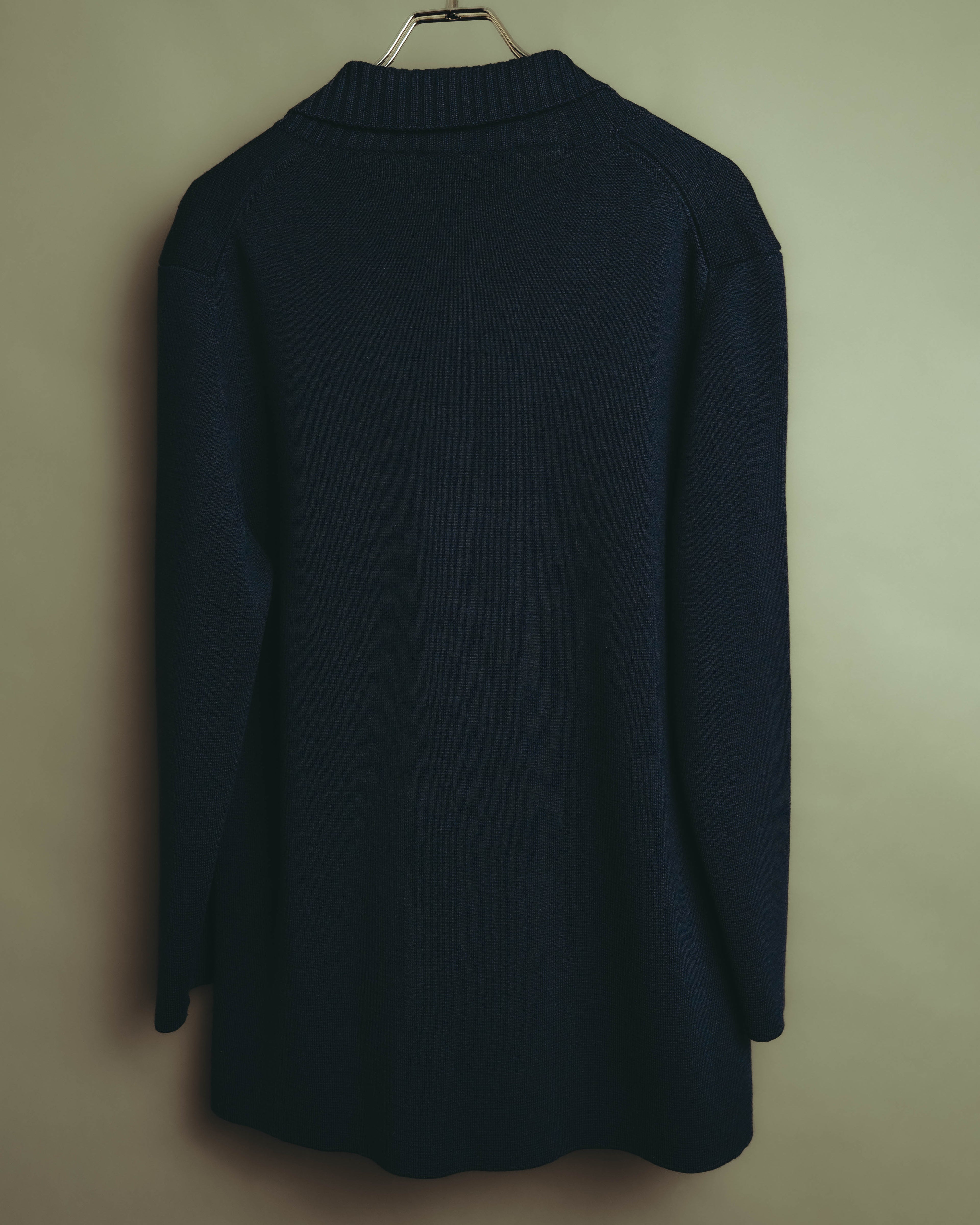 “Salvatore Ferragamo” 80’s-90’s Gancini buckle virgin wool knit jacket