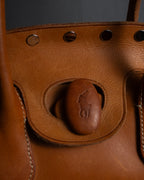 "Ralph Lauren" Metal stud design 2-way leather bag