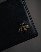 "GUCCI" 10’s-20’s Bee motif bi-fold leather wallet