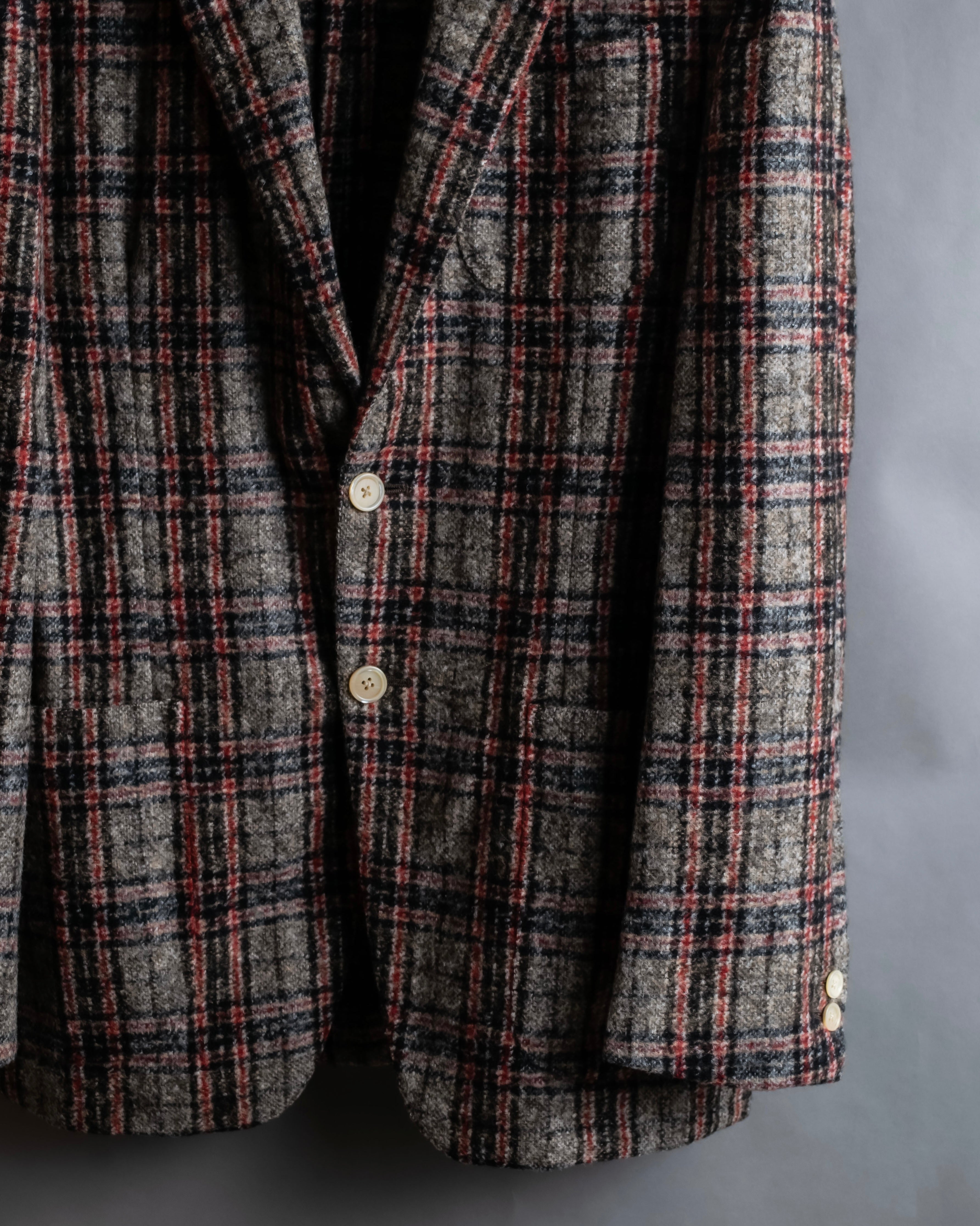 "Ernesto" Multicolor checked tailored jacket