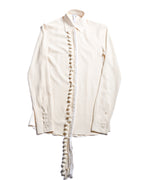 LOEWE by Jonathan Anderson/ Front Rope Trim Designed Dress Shirt Ivory