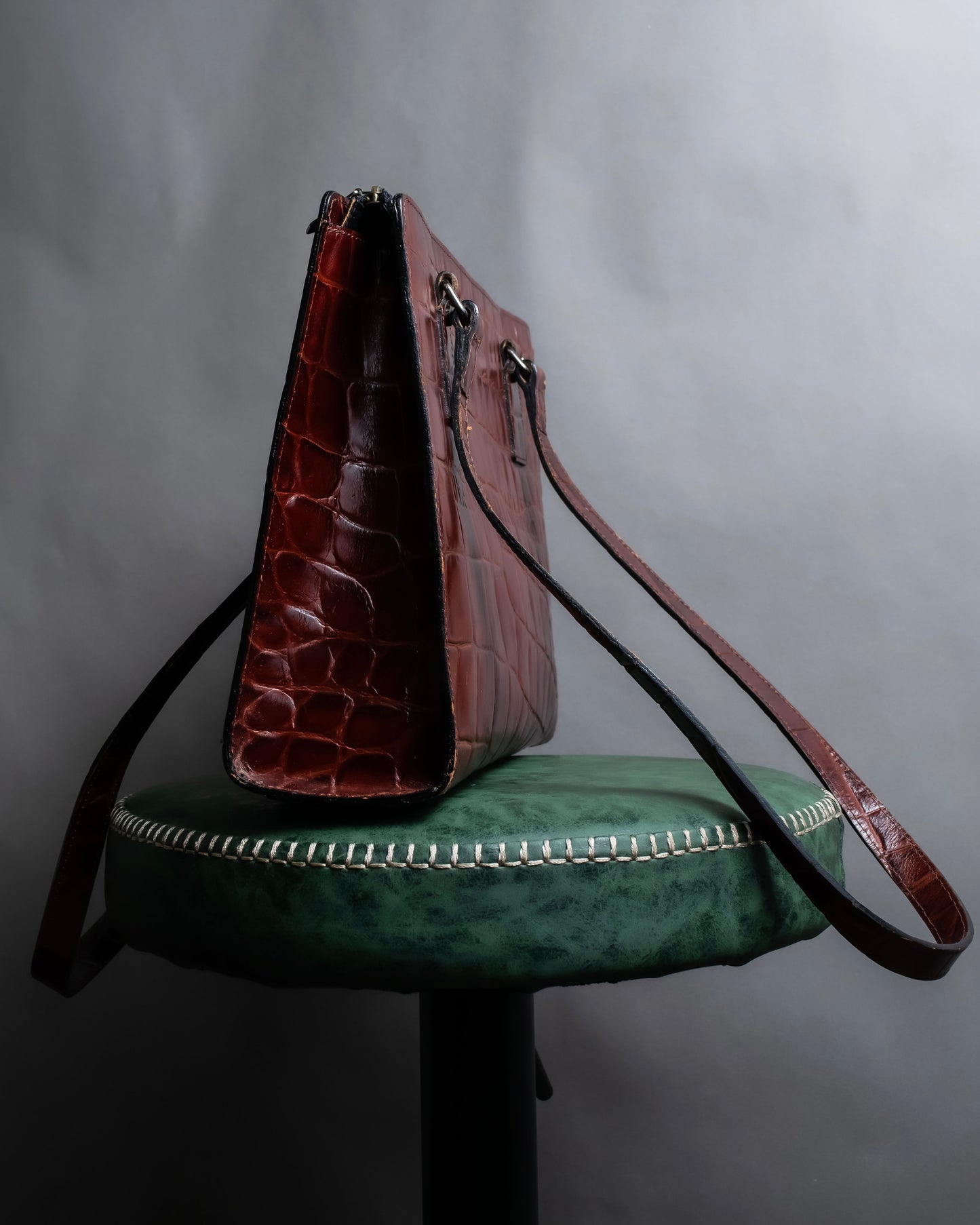 “Jean Paul Gautier” Crocodile-embossed business bag