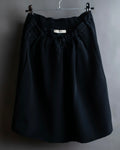 "CELINE" Gathered design mid-length silk skirt
