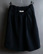 "CELINE" Gathered design mid-length silk skirt