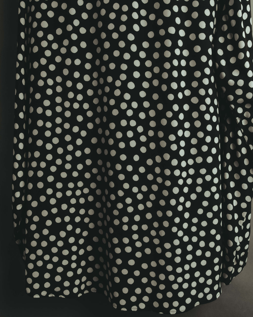 -SPECIAL- "Saint Laurent" 2019-2020 Polka dot silk long sleeve shirt