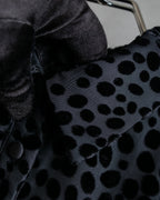 "EMPORIO ARMANI" Velvet dot beautiful pleated dress