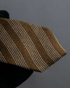 "GIORGIO ARMANI" Diagonal stripe woven silk necktie