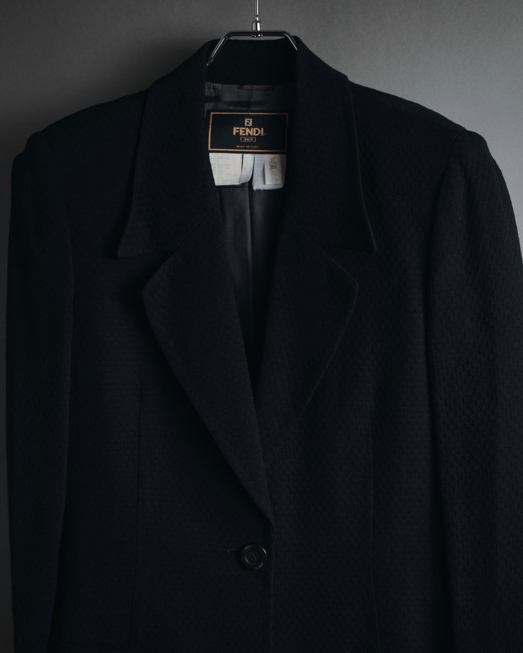 "FENDI" 80’s-90’s viscose blend structured tailored jacket