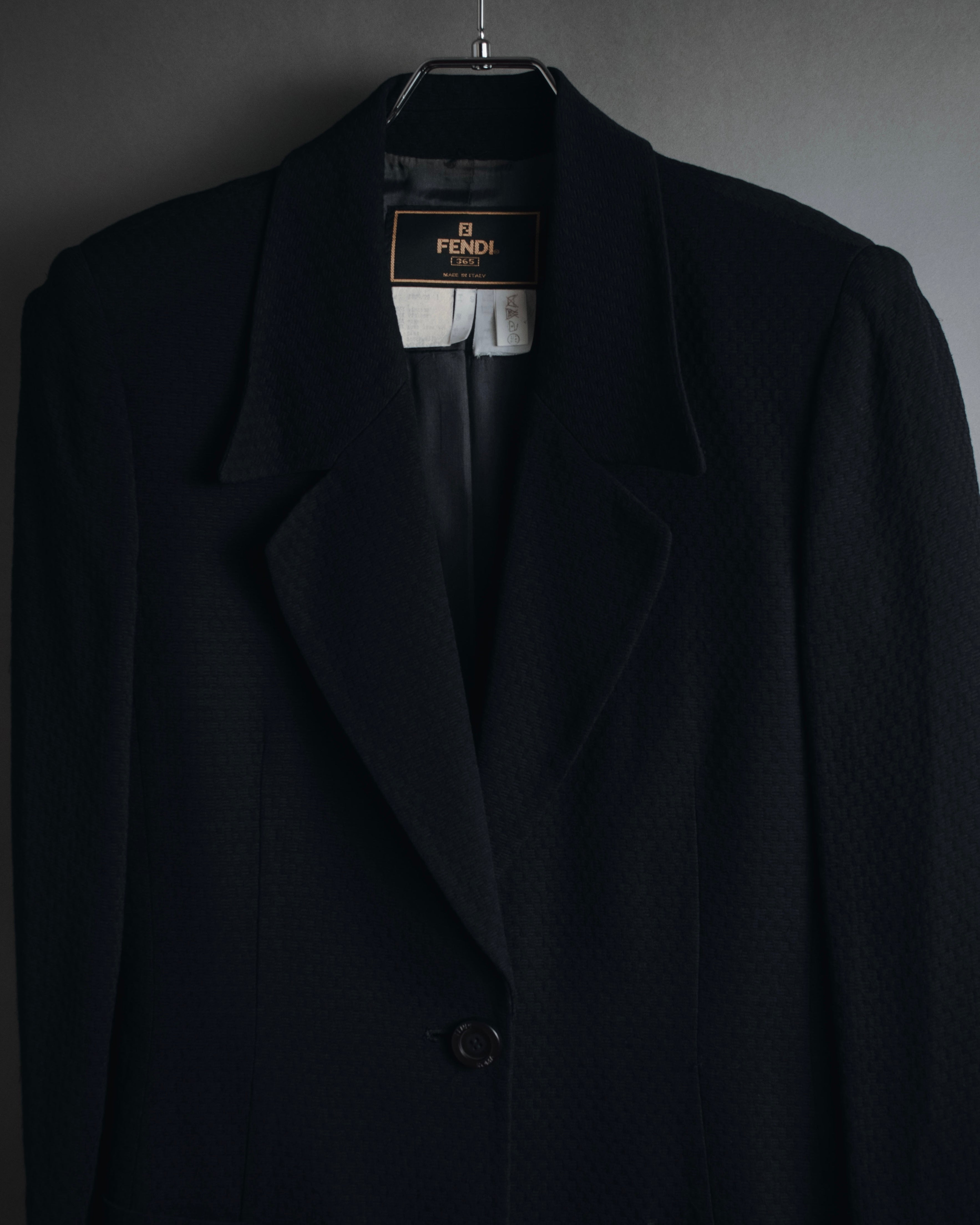 "FENDI" 80’s-90’s viscose blend structured tailored jacket