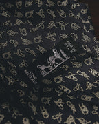 "Hermès" 80's-90's Classic jacquard silk necktie