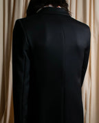"HUGO BOSS" Satin switch lapel shaped tailored coat