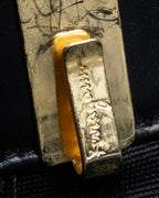 "Salvatore Ferragamo" 90's Animal motif studs design leather bag