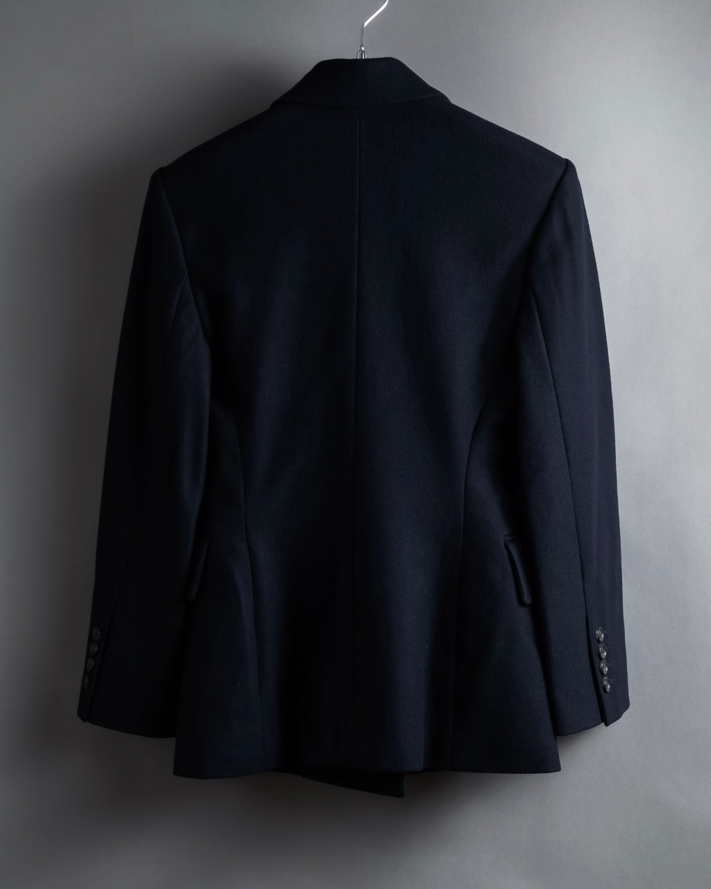 "CELINE" 90’s Sculpted double-breasted peak lapel tailored jacket