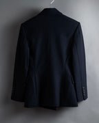 "CELINE" 90’s Sculpted double-breasted peak lapel tailored jacket