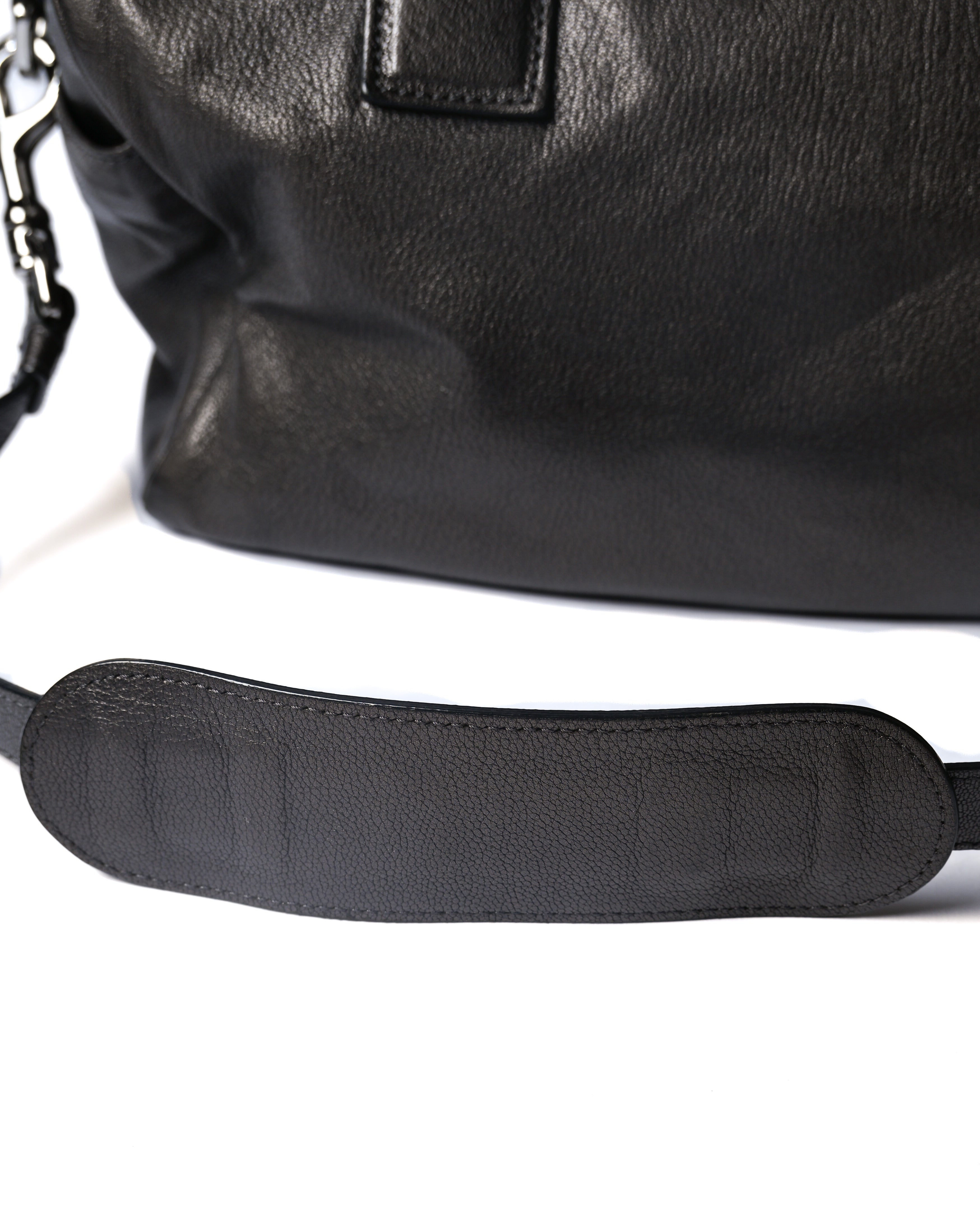 LOEWE/ Anagram 2 Way Mini Boston Hand Bag Metallic Black