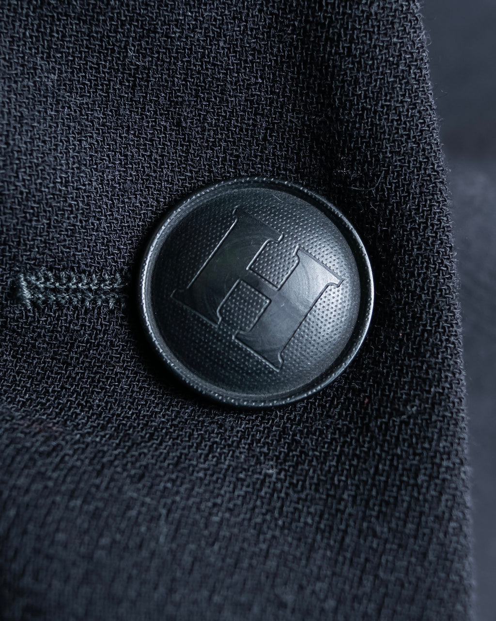 "HERMES" Darted shape no collar back zip jacket