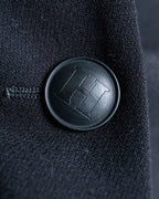 "HERMES" Darted shape no collar back zip jacket