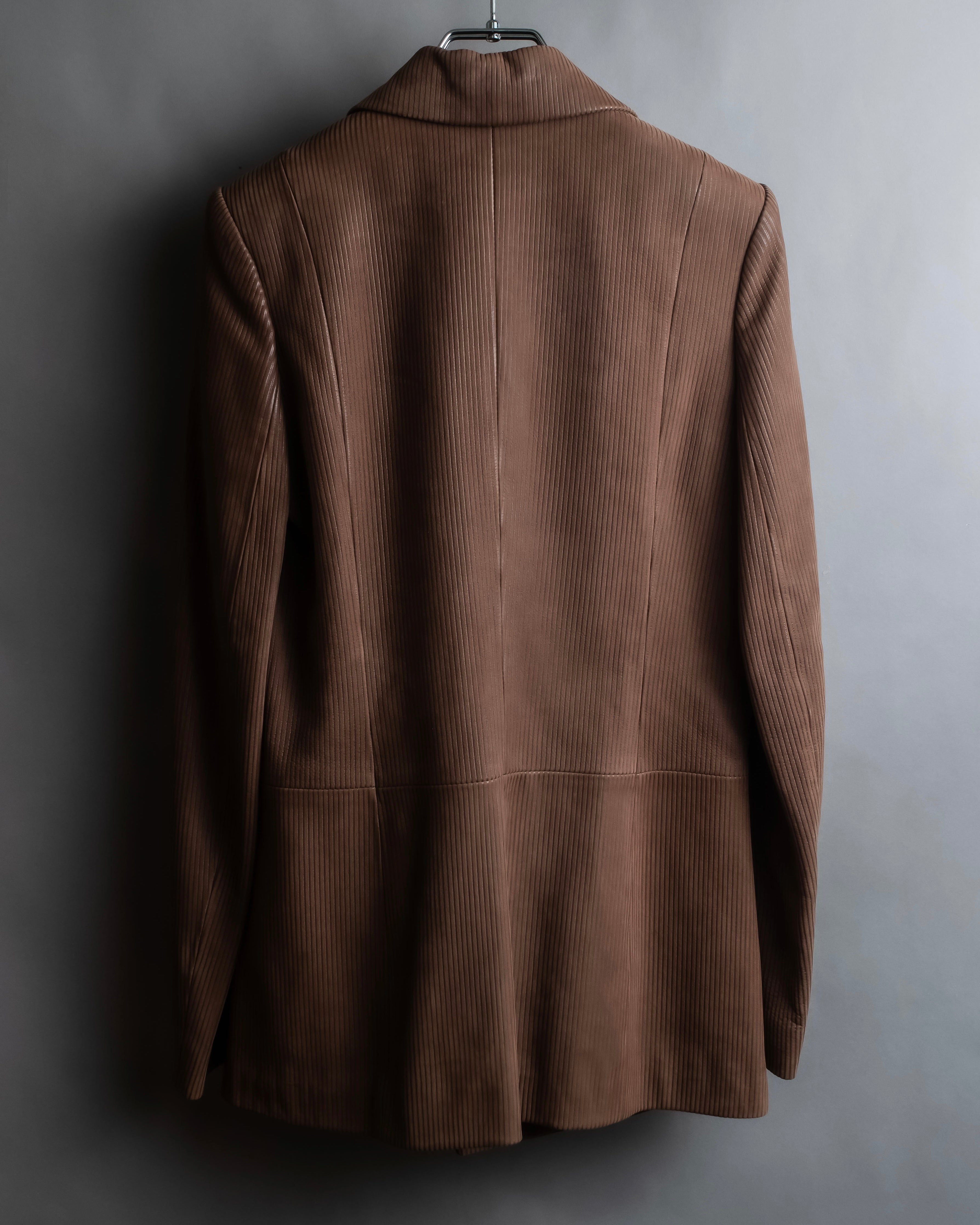 "LOEWE" Three-dimensional ribbed lamb leather set up