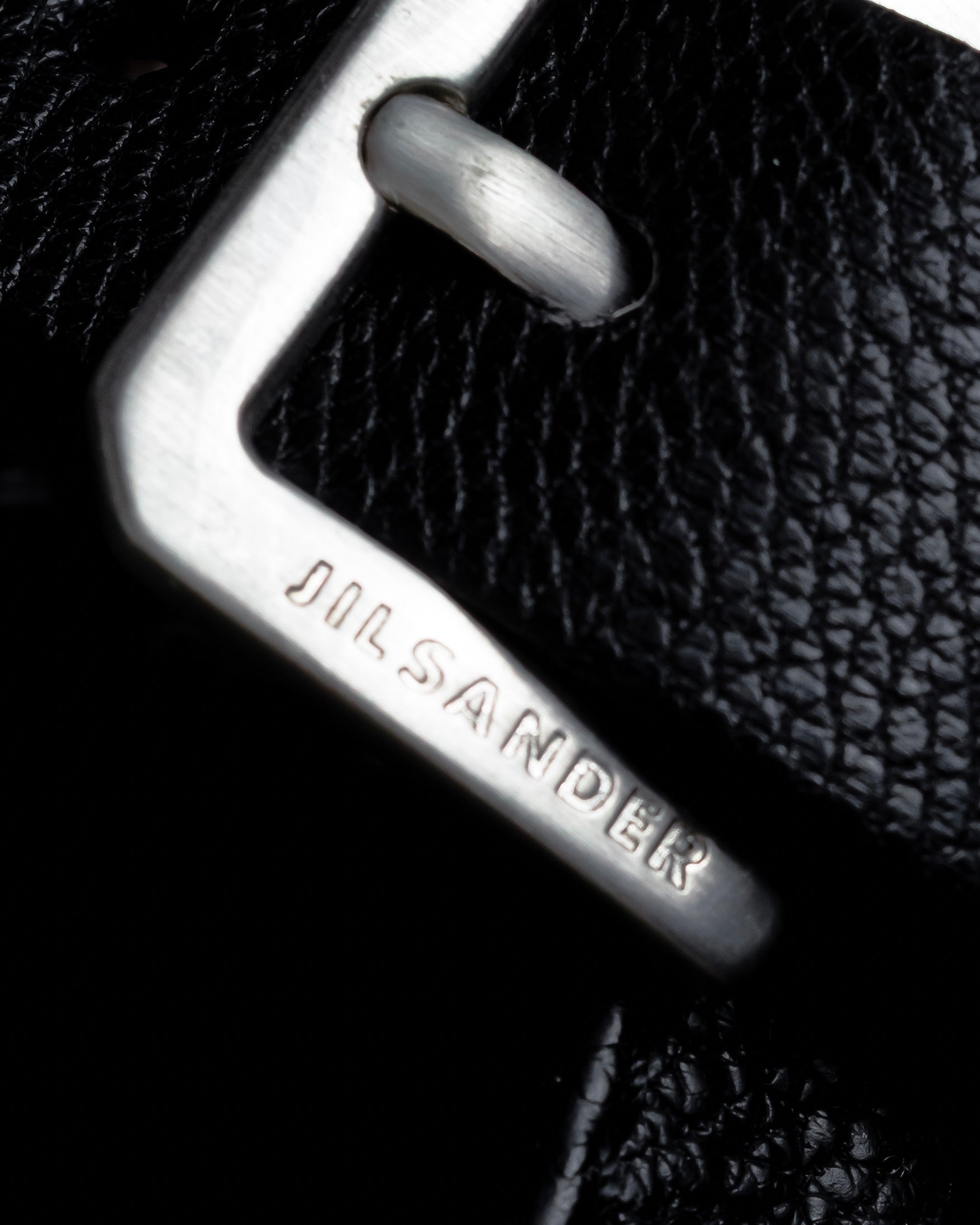 "JIL SANDER" Large flap design Harako leather shoulder bag