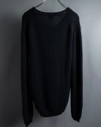 "GUCCI" Silky mix angora V-neck knit pullover