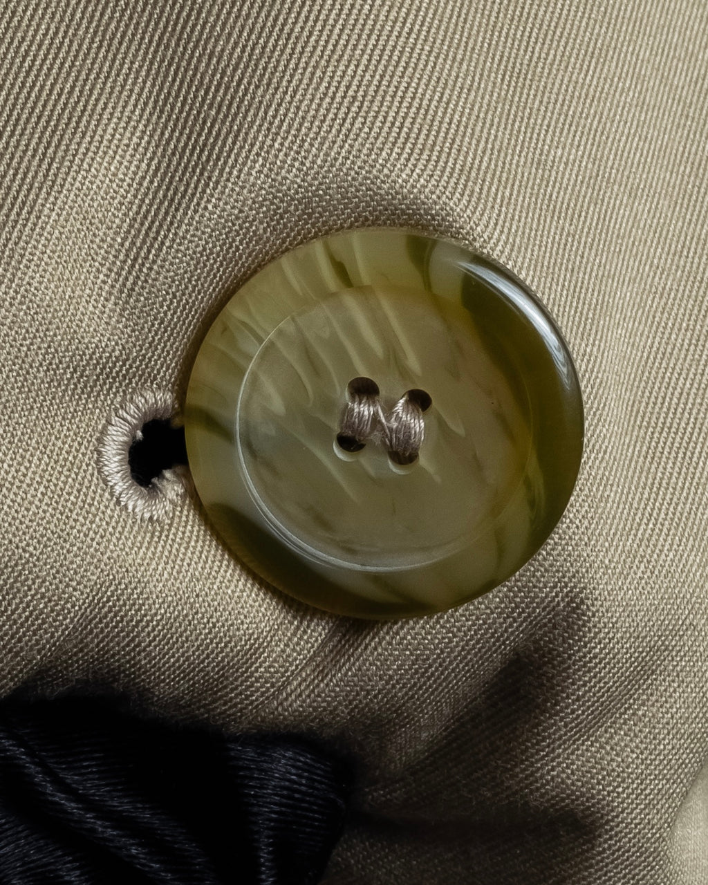 "BURBERRYS" Traditional detail double-breasted stand color trench coat