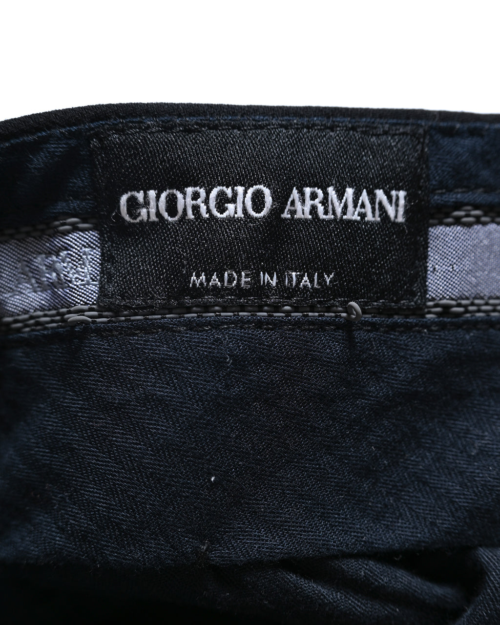 GIORGIO ARMANI/ Virgin Wool Straight Trousers Black